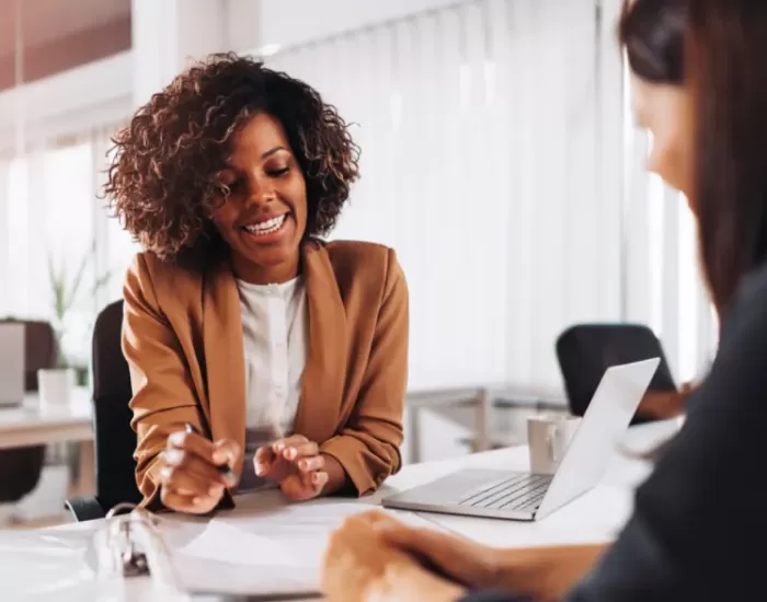 Woman discussion meeting